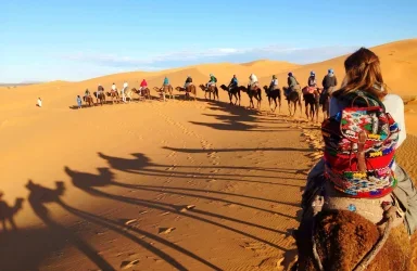 morocoo itinerary 5 days Camel trekking in the Sahara Desert, Morocco